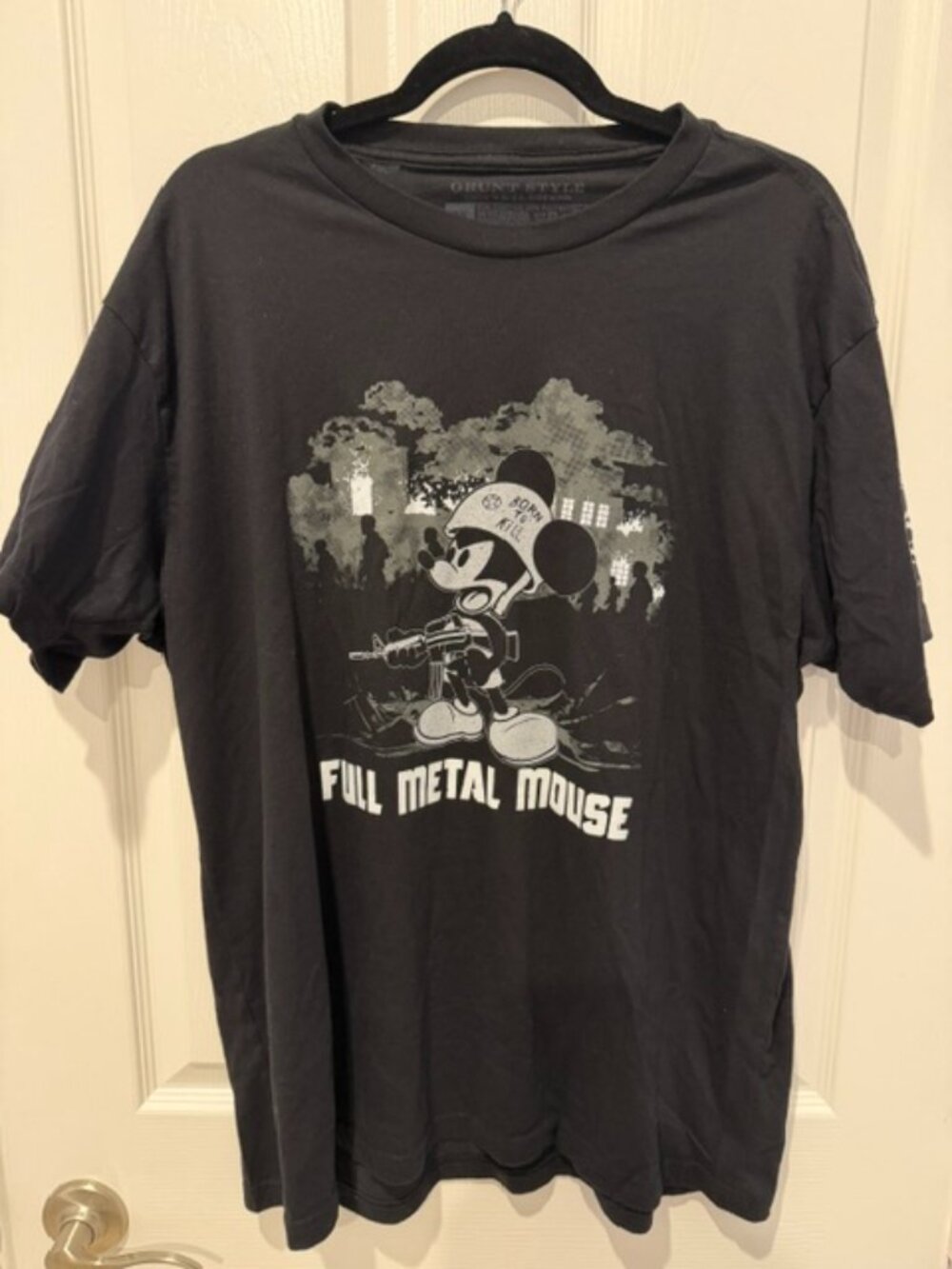 Grunt Style x Disney Mickey Full Metal Mouse Tee Mens 2XL Black Military Graphic